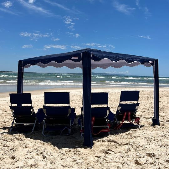 Luxury Large Red Label Solid Navy CoolCabana banner